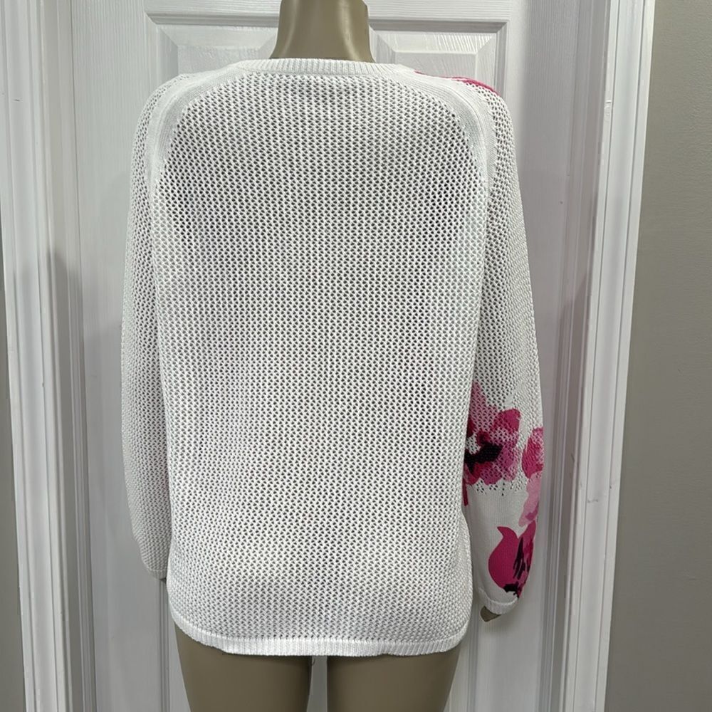 RABE FLORAL PRINT AJOUR KNITTED SWEATER - Picture 5 of 9